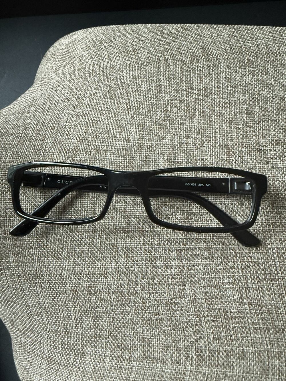 Gucci Frames GG 1654 29A 140 Acetate Unisex Black Rectangle City Eyeglasses